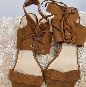 Brown Heeled Sandals